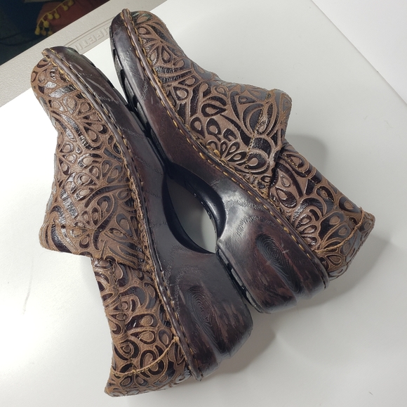 BOC Tooled Leather Paisley Farm Cottage Gorp Western Teacher Nurse Vet Size 9.5 - Picture 9 of 10